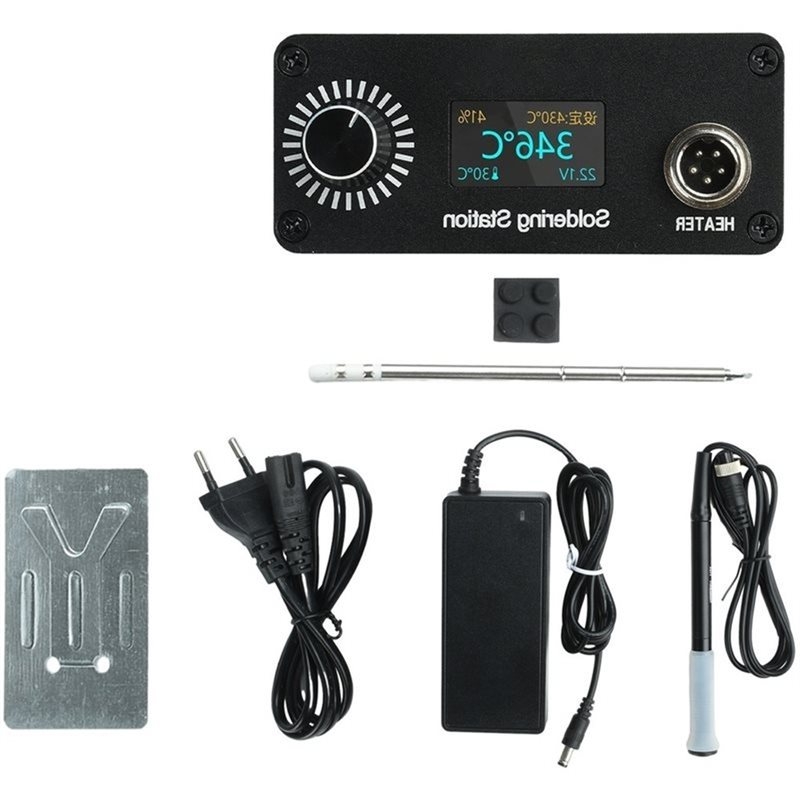 Soldering Station T12 Oled - AB11-T12 家庭用修理はんだ付けステーションポータブルミニデジタルはんだごてツールキットプロフェッショナル OLED ディスプレイ EU